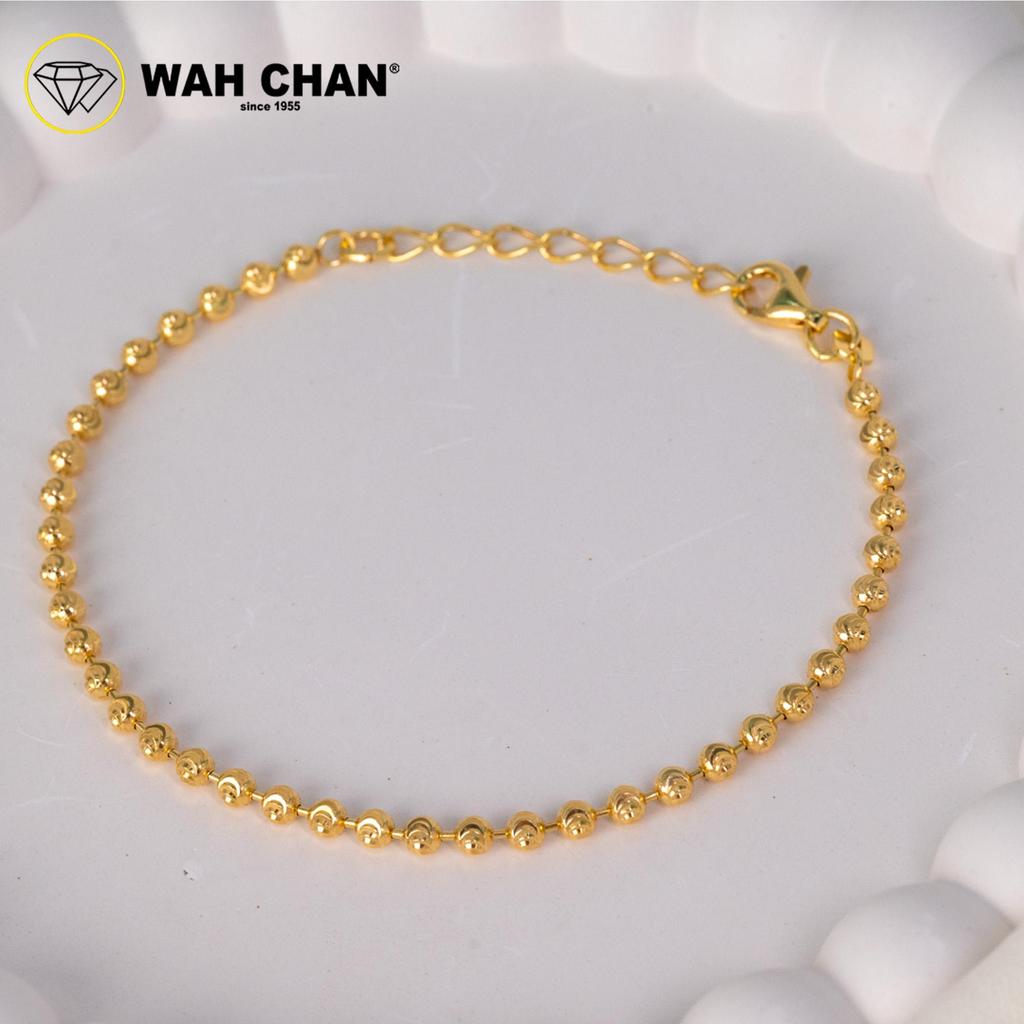WAH CHAN S925 ITALIAN Silver Bracelet - Moon Cut Bead NSBCRS018 - Image 3
