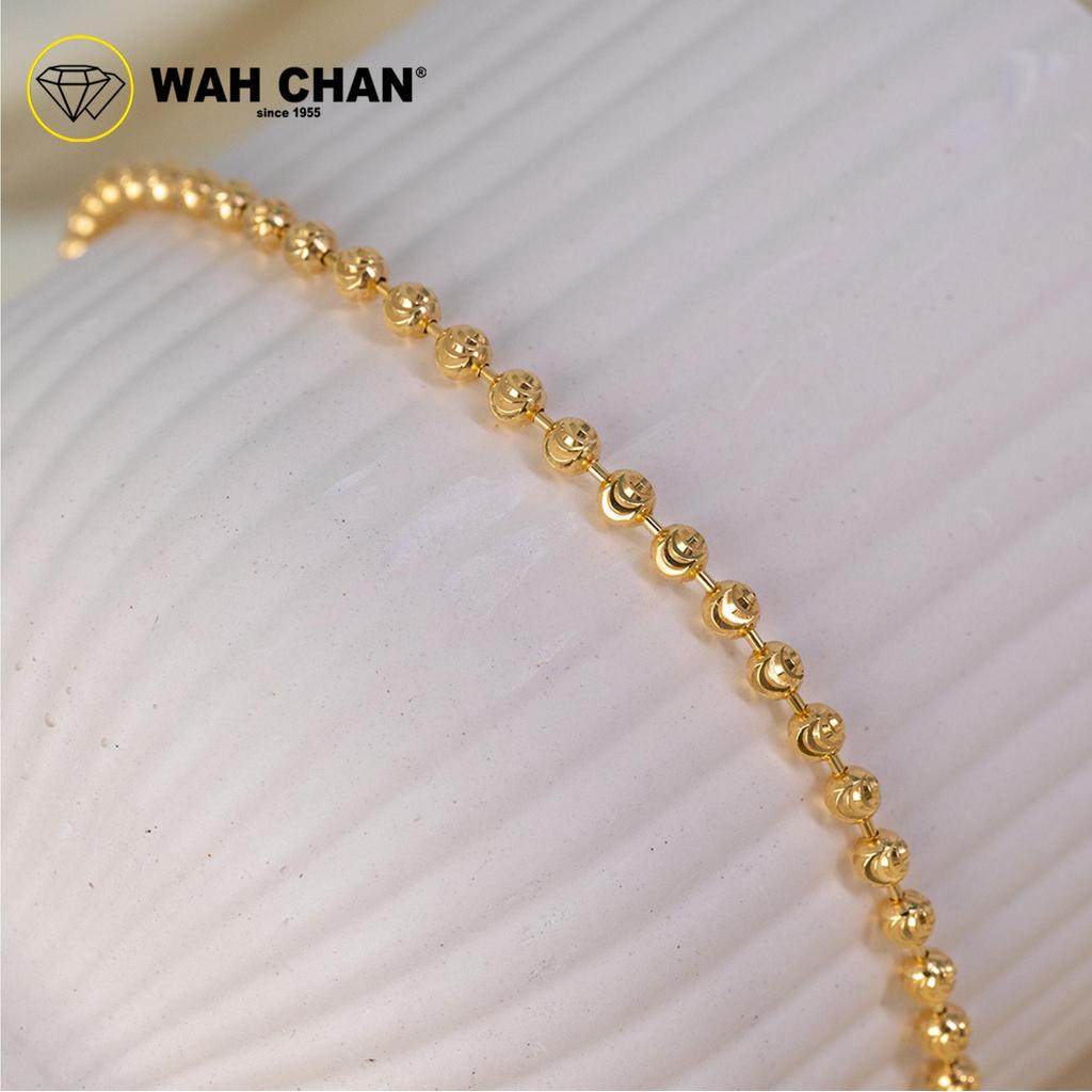 WAH CHAN S925 ITALIAN Silver Bracelet - Moon Cut Bead NSBCRS018 - Image 4