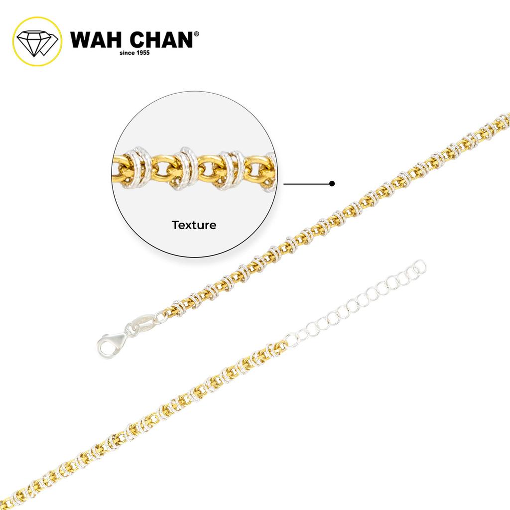 WAH CHAN S925 ITALIAN Silver Bracelet - Sterling Chain NSBCM021 - Image 2