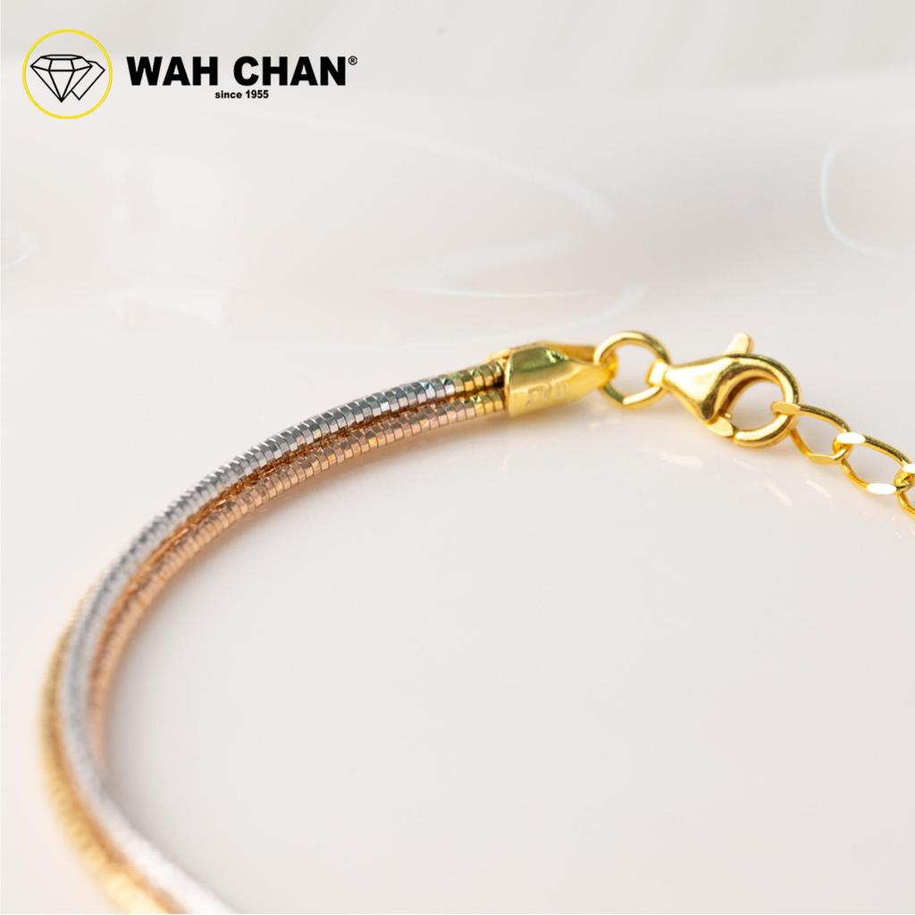 WAH CHAN S925 ITALIAN Silver Bracelet - Tritone Multi-strand NSBCRS028 - Image 3