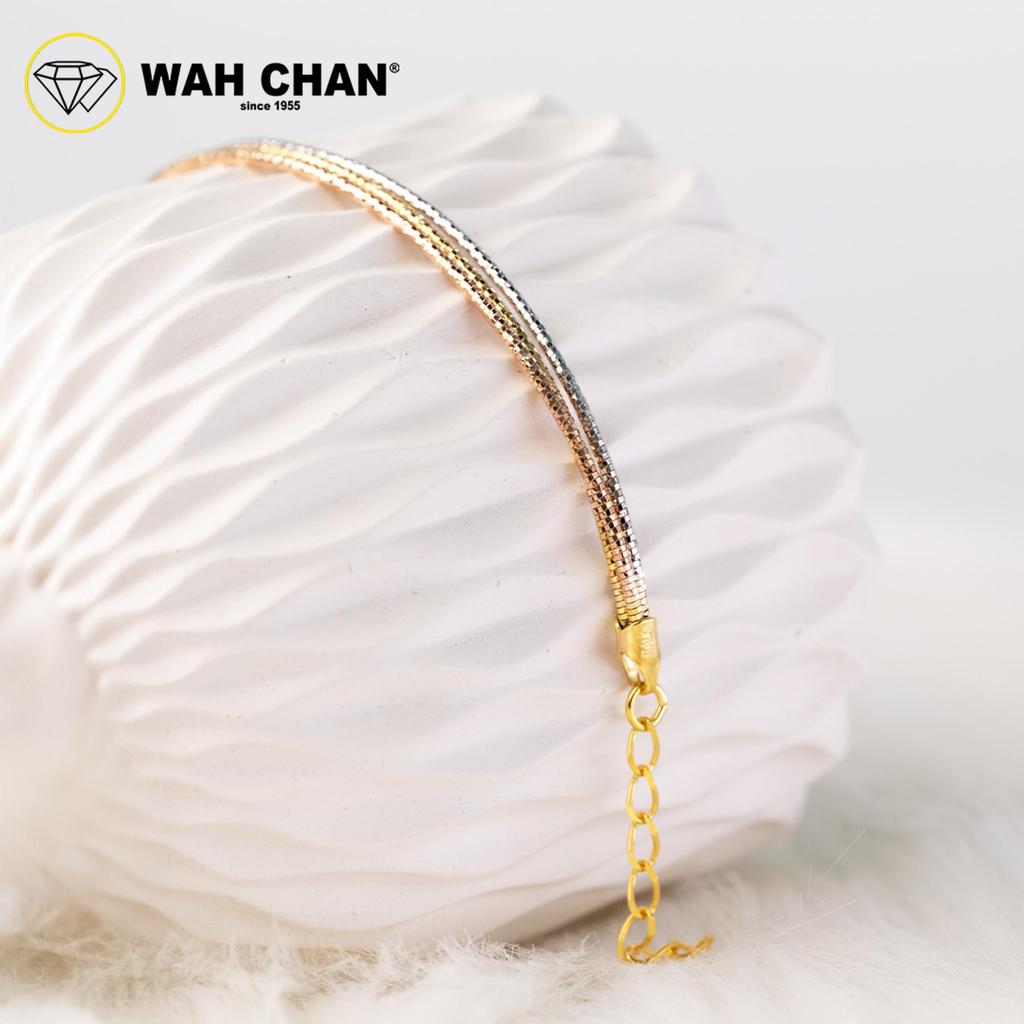 WAH CHAN S925 ITALIAN Silver Bracelet - Tritone Multi-strand NSBCRS028 - Image 4