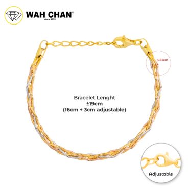 WAH CHAN S925 ITALIAN Silver Bracelet - Twisted Tone NSBCRS010
