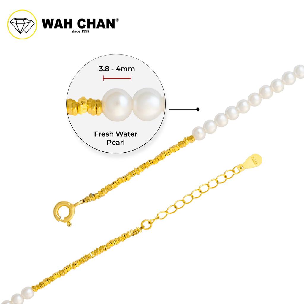 WAH CHAN S925 Pearl Silver Bracelet - NSBCOP002-G - Image 2
