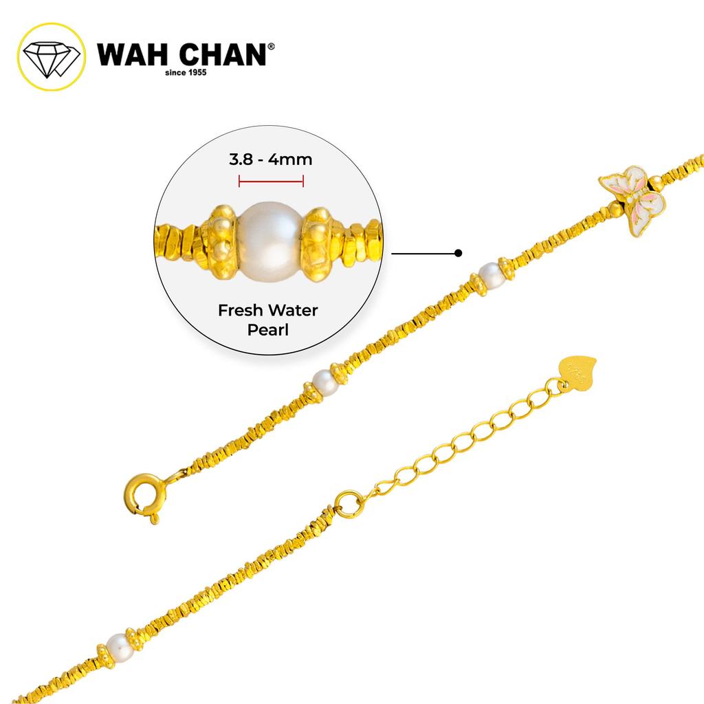 WAH CHAN S925 Pearl Silver Bracelet - NSBCOP001-G - Image 2