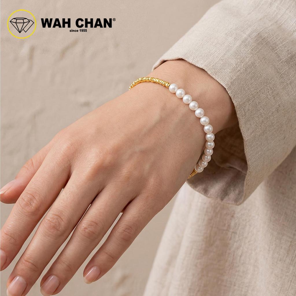 WAH CHAN S925 Pearl Silver Bracelet - NSBCOP002-G - Image 5