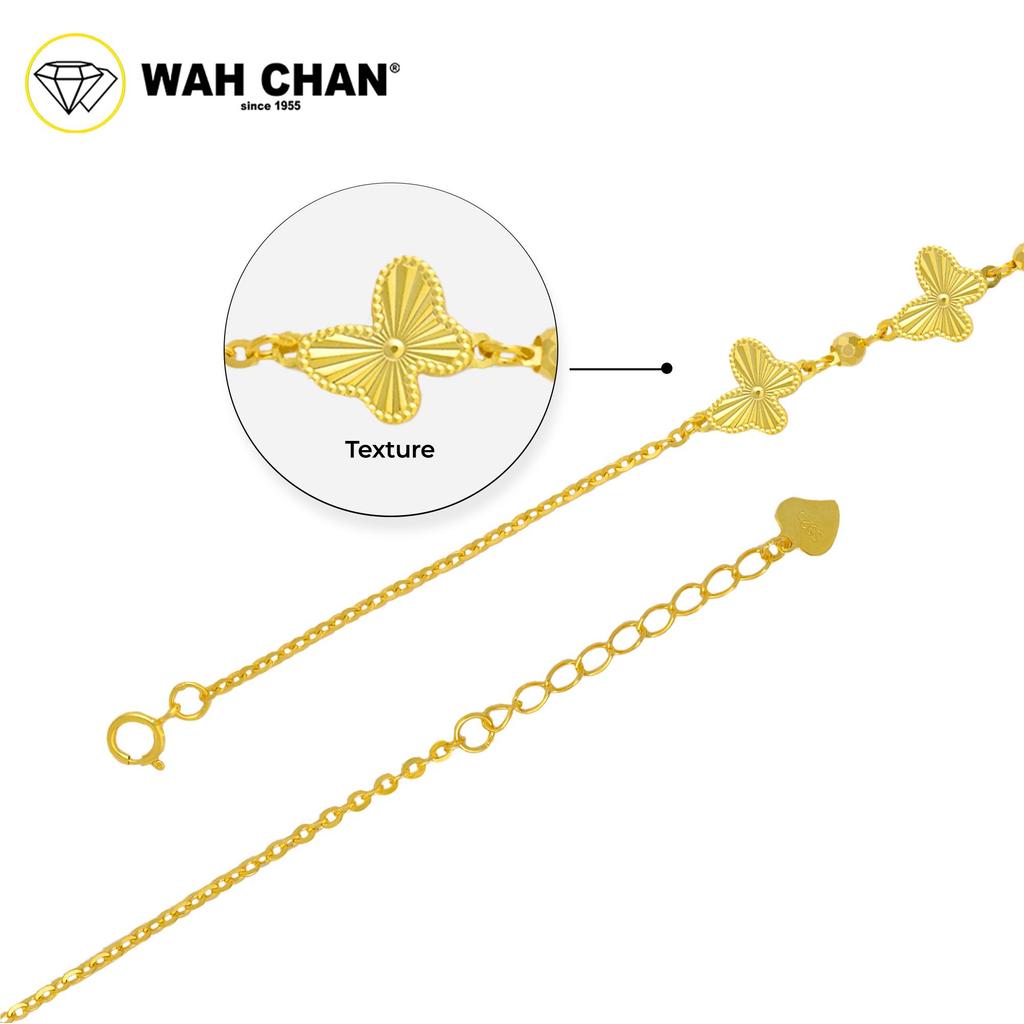 WAH CHAN S925 Silver Bracelet - Butterfly Link NSBCO1027 - Image 2