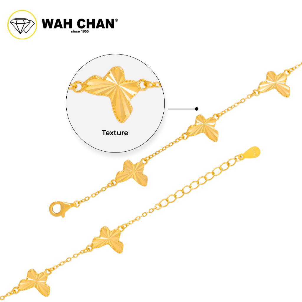 WAH CHAN S925 Silver Bracelet - Butterfly Charms NSBCO1019 - Image 3