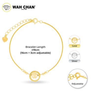 WAH CHAN S925 Silver Bracelet - Double Circle NSBCO1024