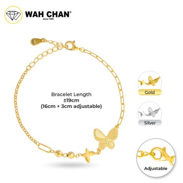WAH CHAN S925 Silver Bracelet - Butterfly Chain NSBCO1018