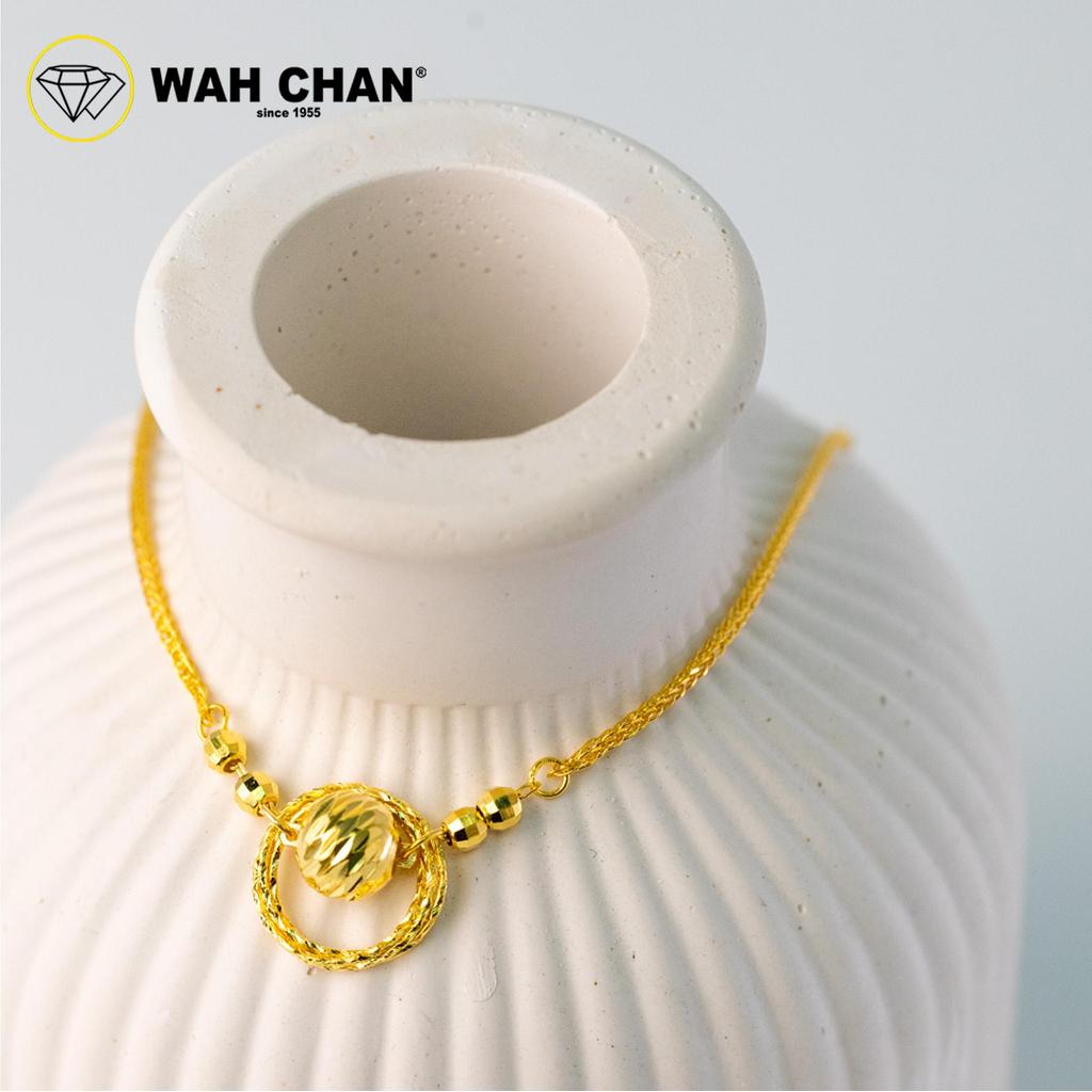 WAH CHAN S925 Silver Bracelet - Double Circle NSBCO1024 - Image 4