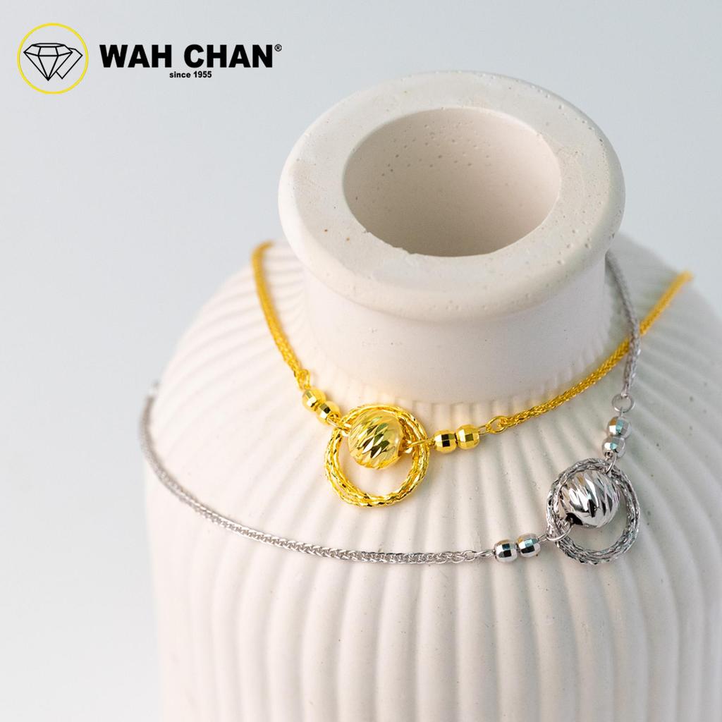 WAH CHAN S925 Silver Bracelet - Double Circle NSBCO1024 - Image 5