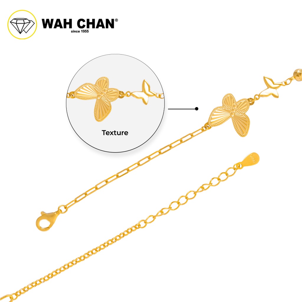 WAH CHAN S925 Silver Bracelet - Butterfly Chain NSBCO1018 - Image 3
