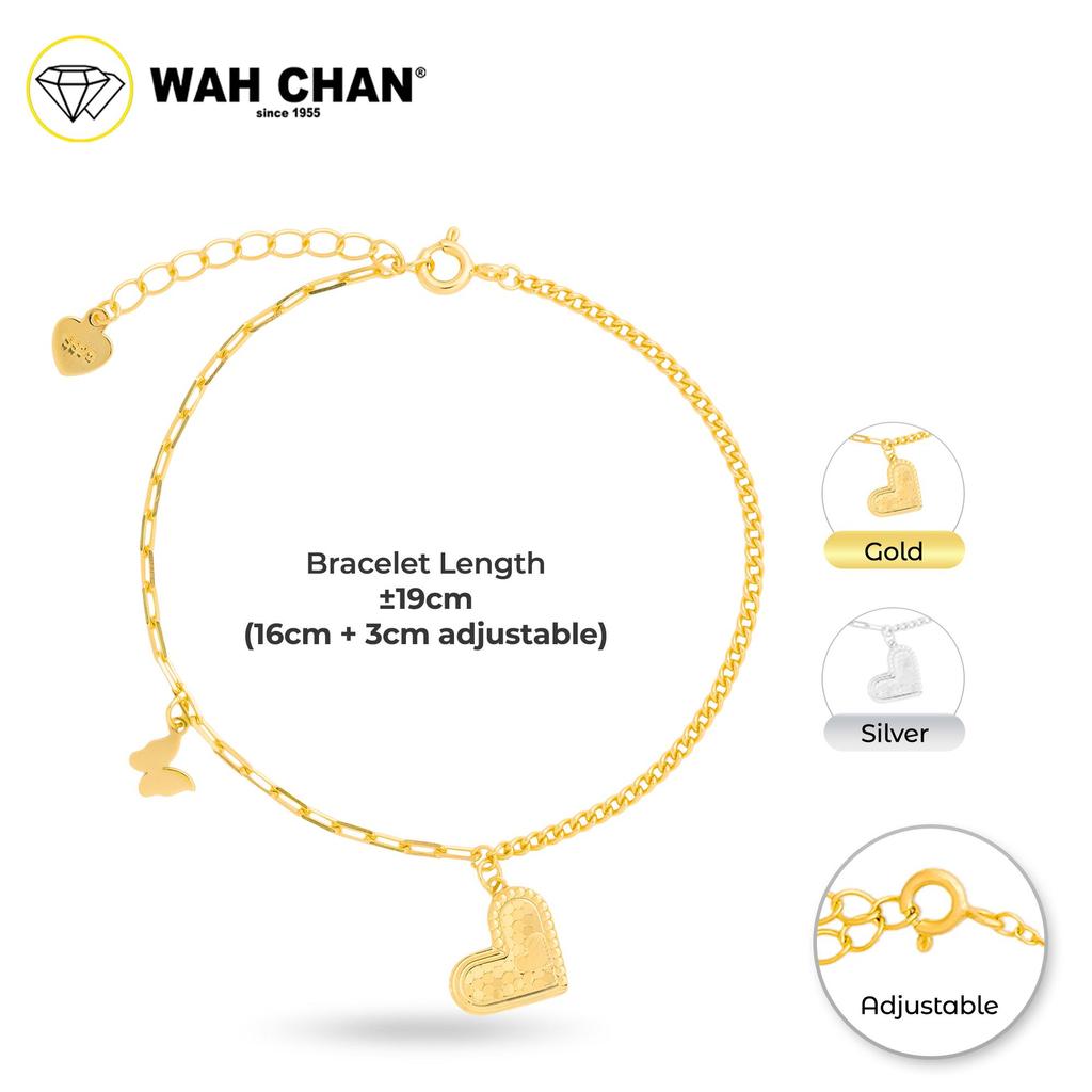 WAH CHAN S925 Silver Bracelet - Butterfly Heart NSBCO1023