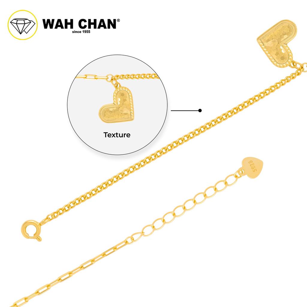 WAH CHAN S925 Silver Bracelet - Butterfly Heart NSBCO1023 - Image 2