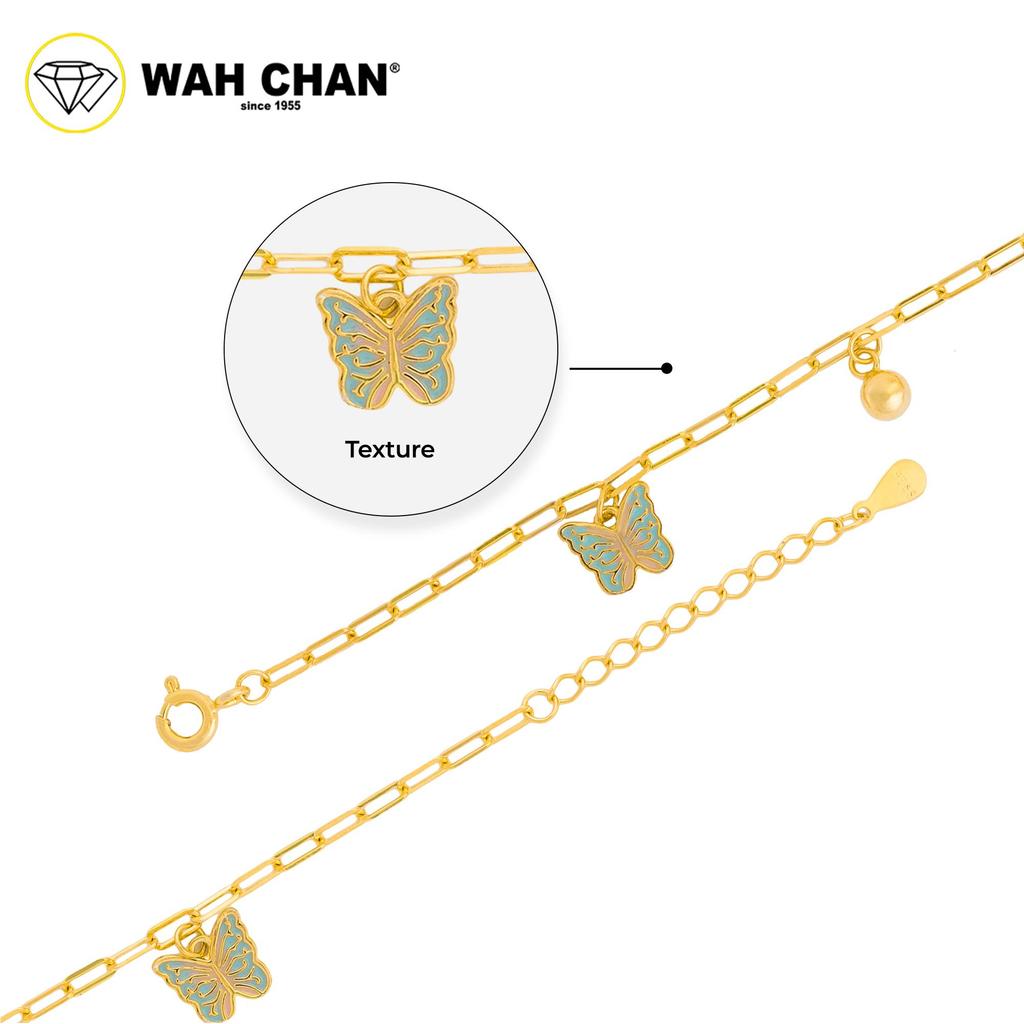 WAH CHAN S925 Silver Bracelet - Chaining Butterflies NSBCO1022 - Image 2