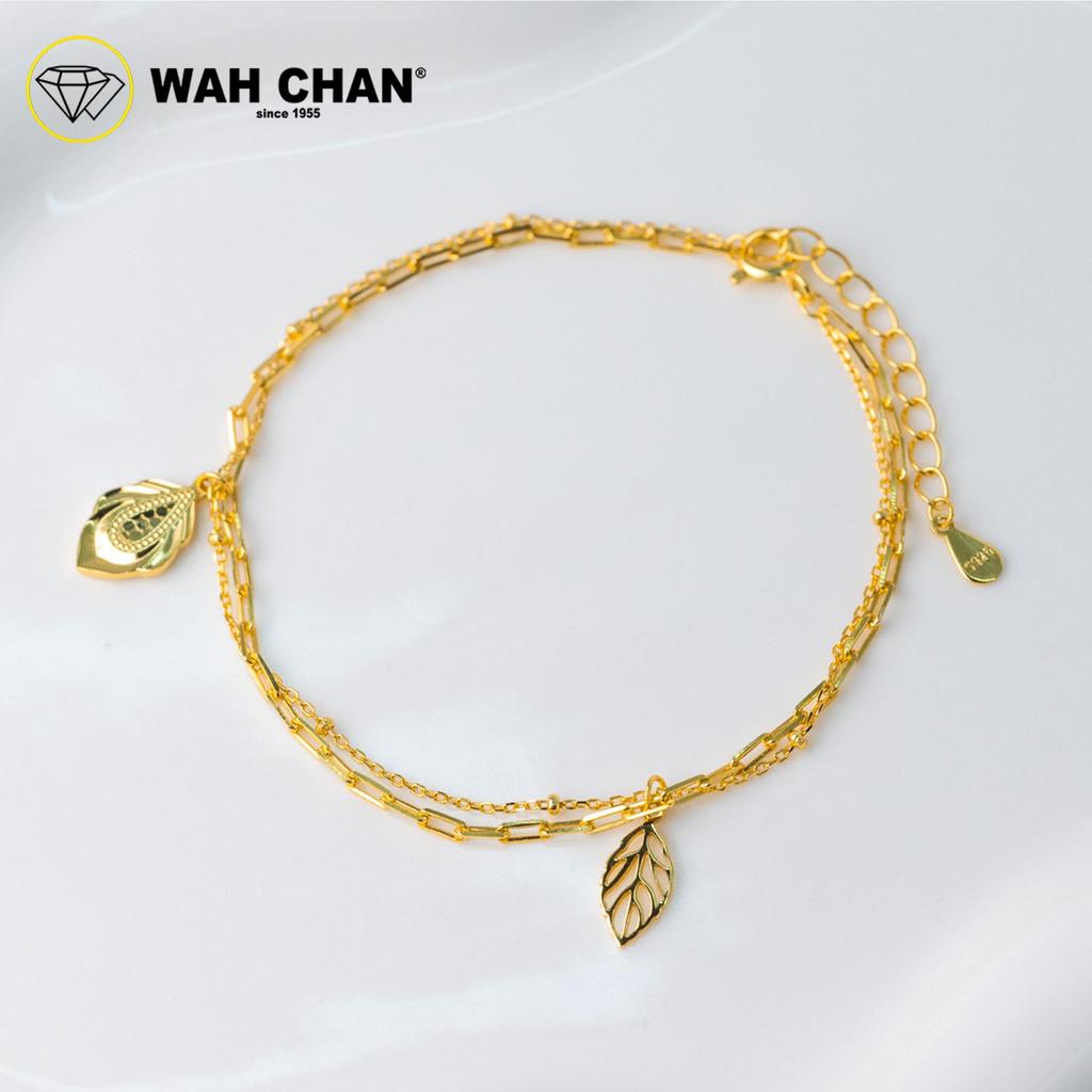 WAH CHAN S925 Silver Bracelet - Golden Leaf NSBCO1020 - Image 3