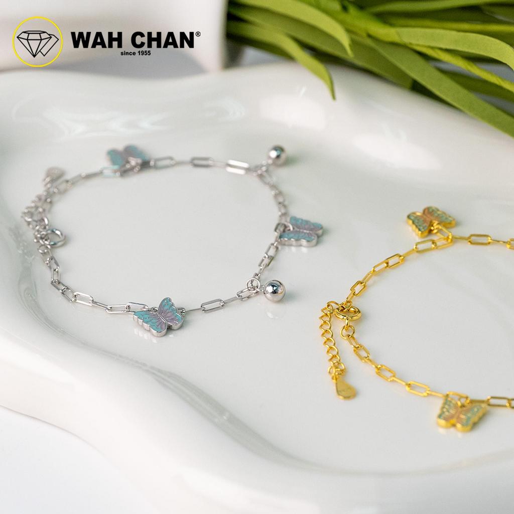 WAH CHAN S925 Silver Bracelet - Chaining Butterflies NSBCO1022 - Image 3