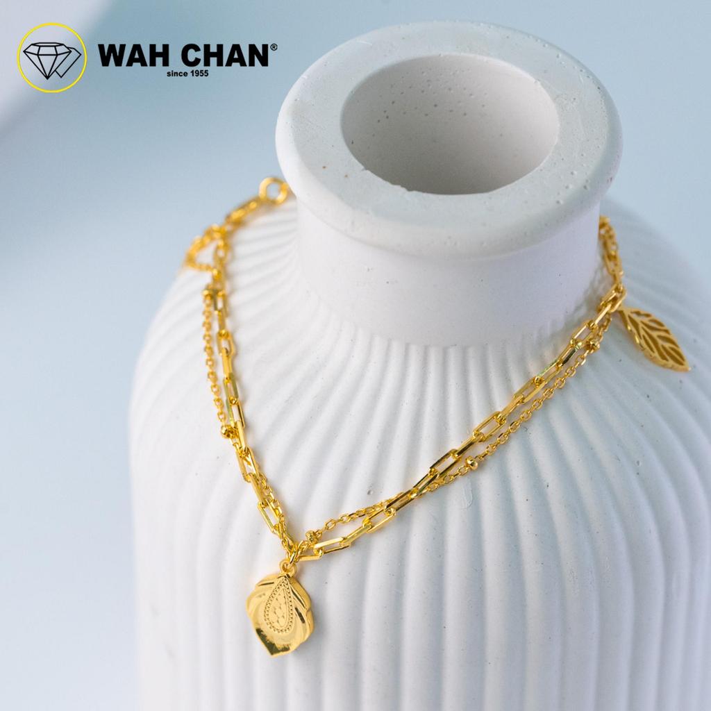 WAH CHAN S925 Silver Bracelet - Golden Leaf NSBCO1020 - Image 4