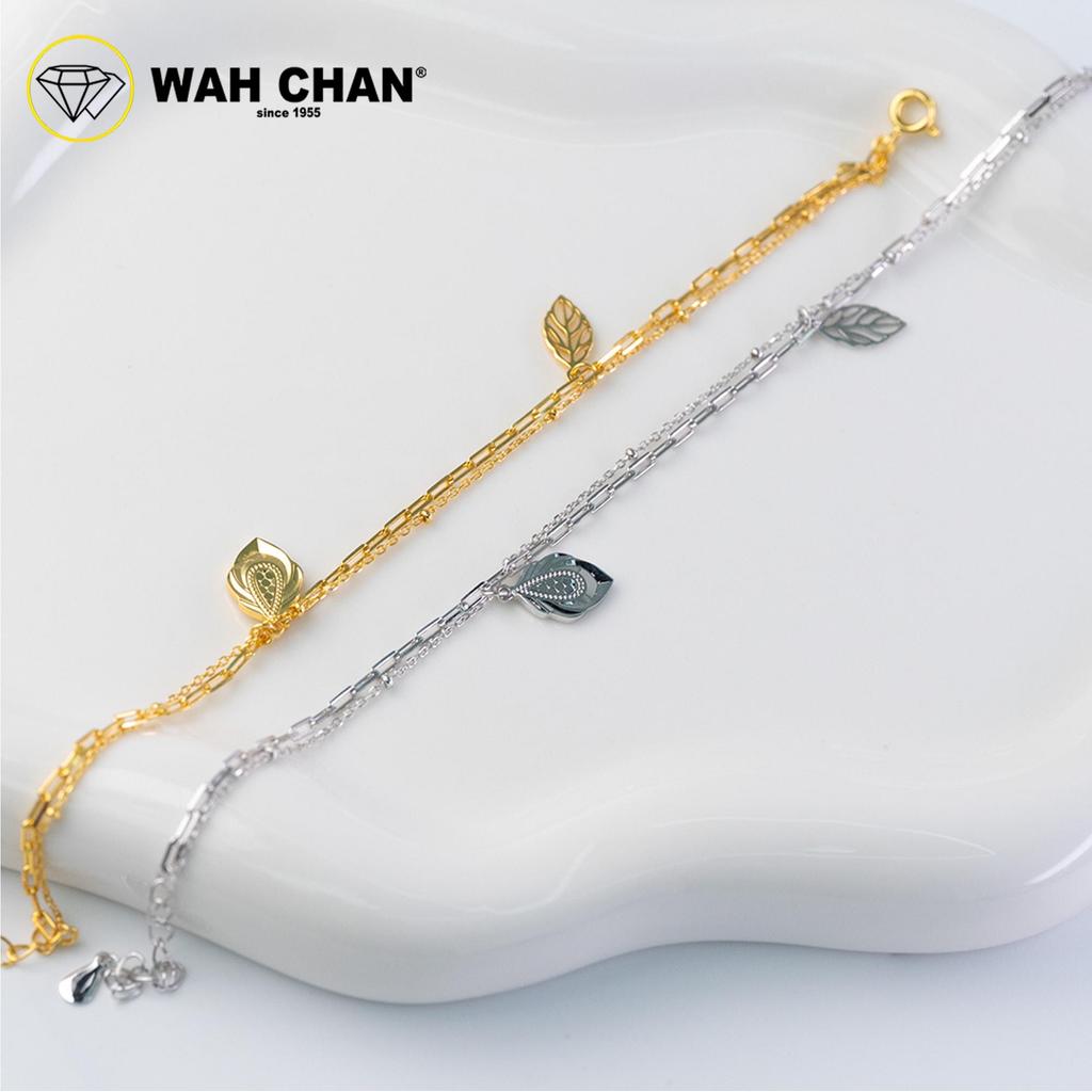 WAH CHAN S925 Silver Bracelet - Golden Leaf NSBCO1020 - Image 5