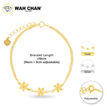 WAH CHAN S925 Silver Bracelet - Snowflakes NSBCO1025
