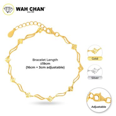 WAH CHAN S925 Silver Bracelet - Twisting Link NSBCO1030