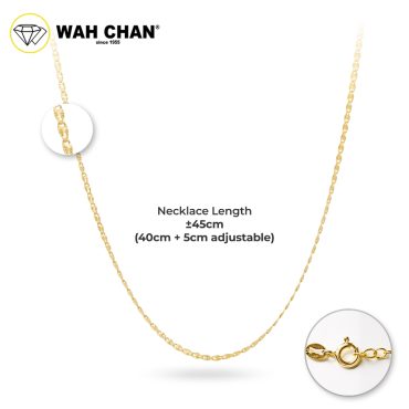 WAH CHAN S925 Silver Necklace 40+5cm - NSCCM004-G
