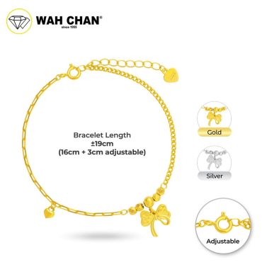 WAH CHAN S925 Silver Bracelet - Ribbon NSBCO1026