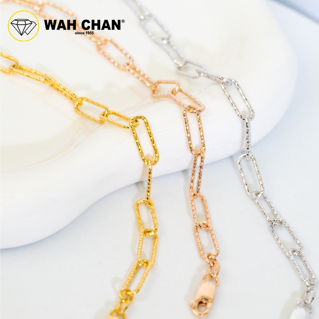 WAH CHAN S925 ITALIAN Silver Bracelet - Paper Clip N2B00017 - Image 3