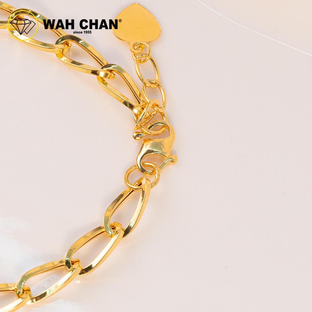 WAH CHAN 916 Gold Bracelet - Gelang Link Double Spiral OSB1331 - Image 2