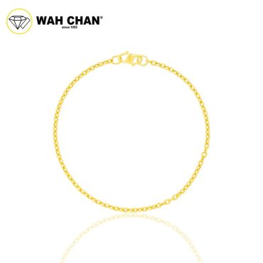 WAH CHAN 916 Gold Bracelet - Rantai Tangan Sauh Mini (S) OSB1355