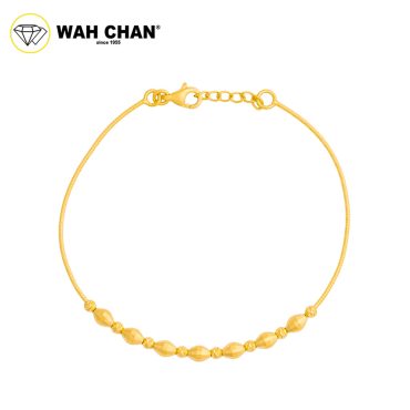 WAH CHAN 916 Gold Adjustable Bangle - Beads Bangle OSG1012