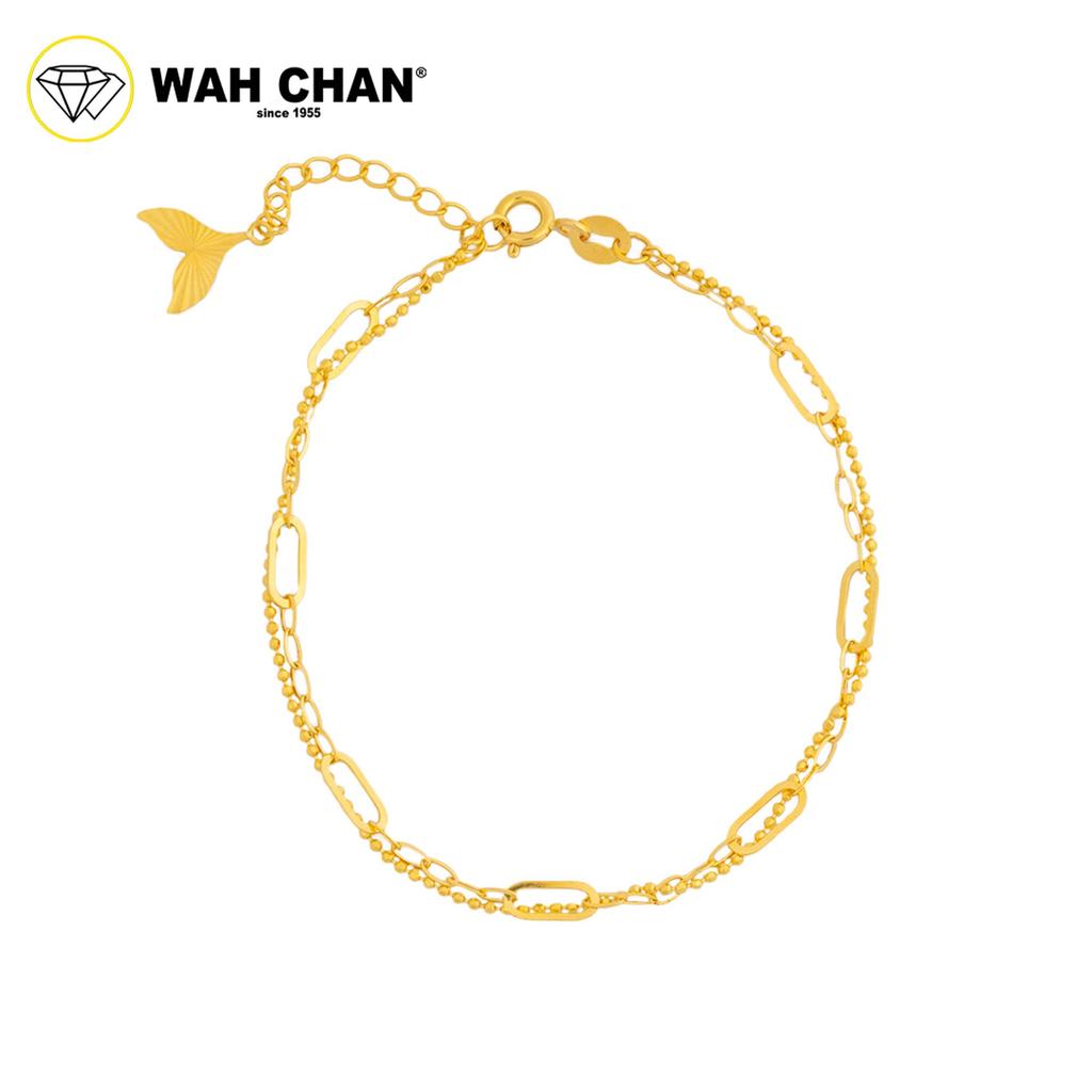WAH CHAN 916 Gold Bracelet - Gelang Boba Paperclip Mermaid Tail OSB1336