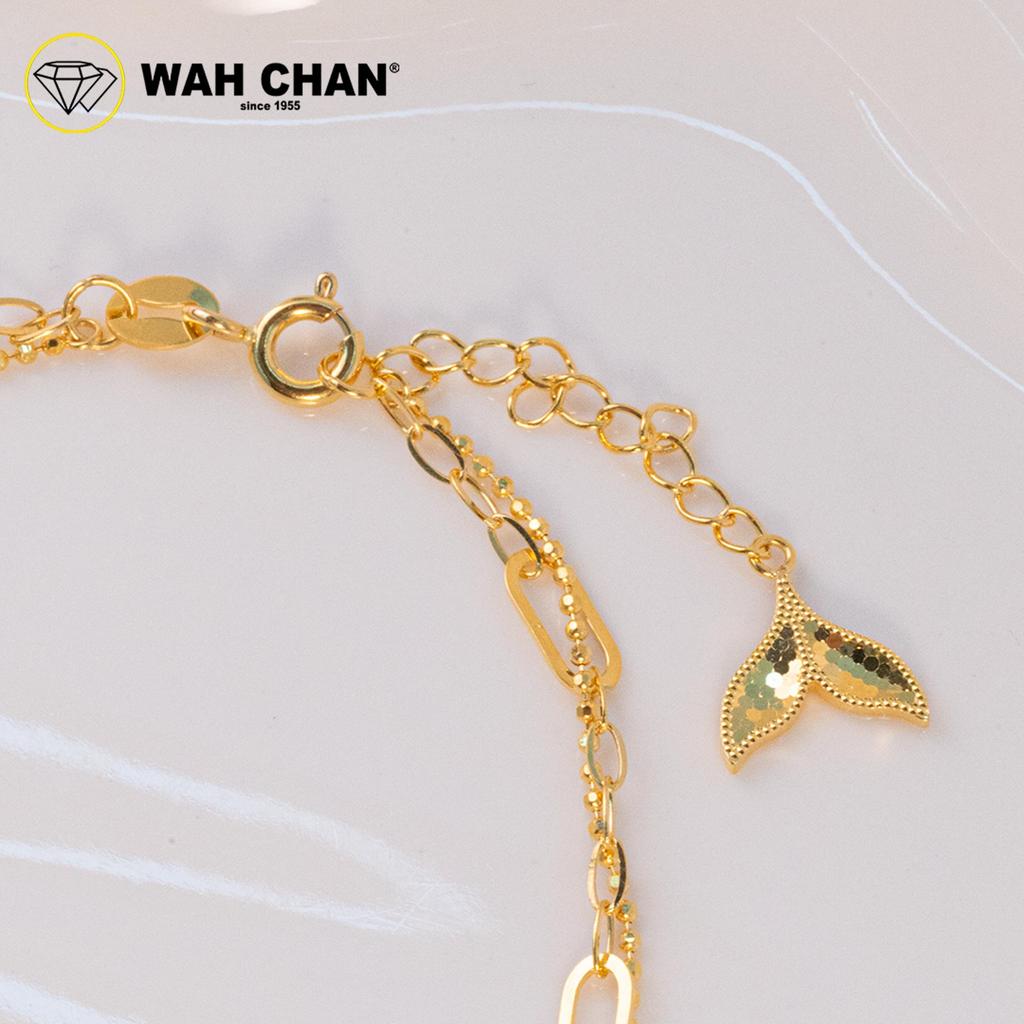 WAH CHAN 916 Gold Bracelet - Gelang Boba Paperclip Mermaid Tail OSB1336 - Image 3