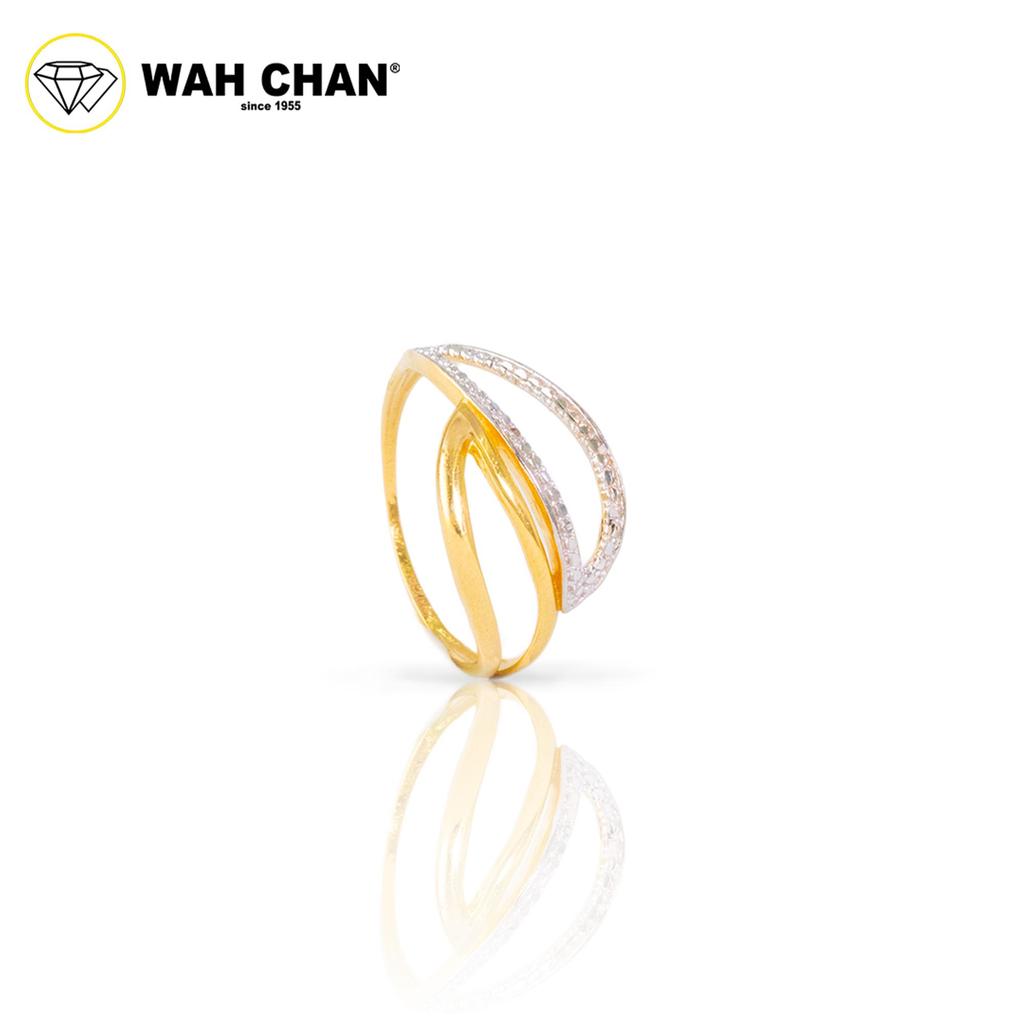 WAH CHAN 916 Gold Ring - Modern White Gold Plating Ring OSR1113