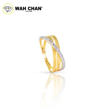 WAH CHAN 916 Gold Ring -Modern Crossover Ring 2C  OSR1117