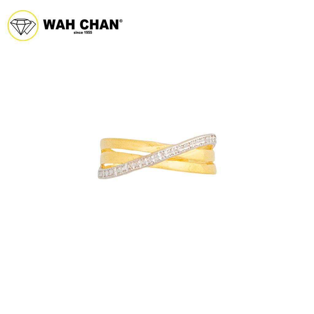 WAH CHAN 916 Gold Ring -Modern Crossover Ring 2C OSR1117 - Image 2