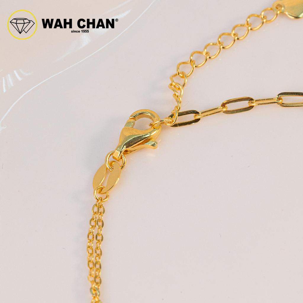 WAH CHAN 916 Gold Bracelet - Gelang Kendi Paperclip Love OSB1334 - Image 3