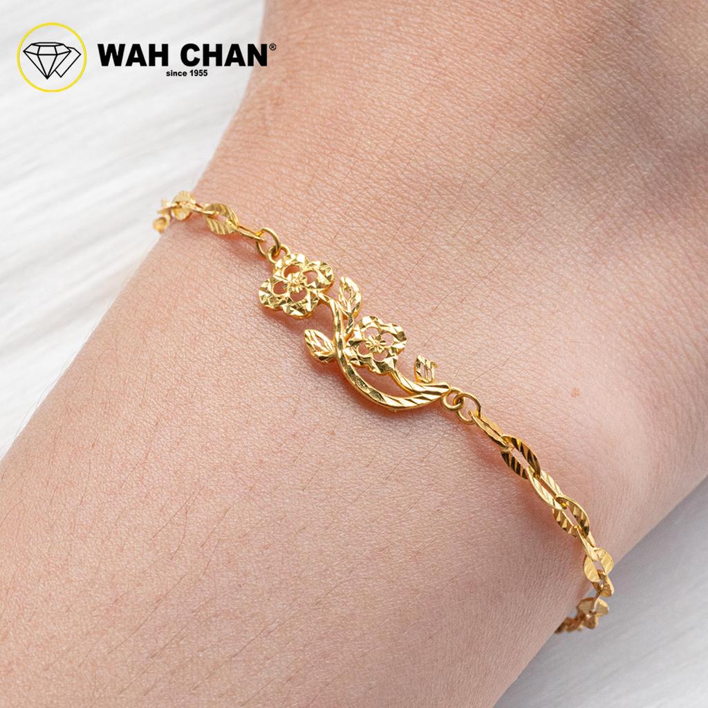 WAH CHAN 916 Gold Bracelet - Gelang Kendi Bunga OSB1325 - Image 4