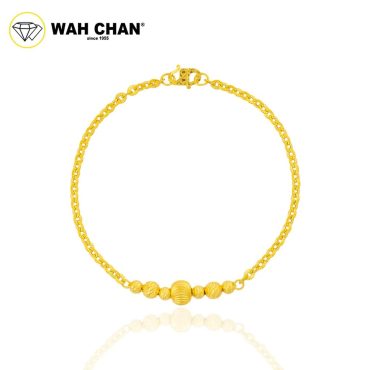 WAH CHAN 916 Gold Bracelet - Rantai Tangan Matahari Boba OSB1349