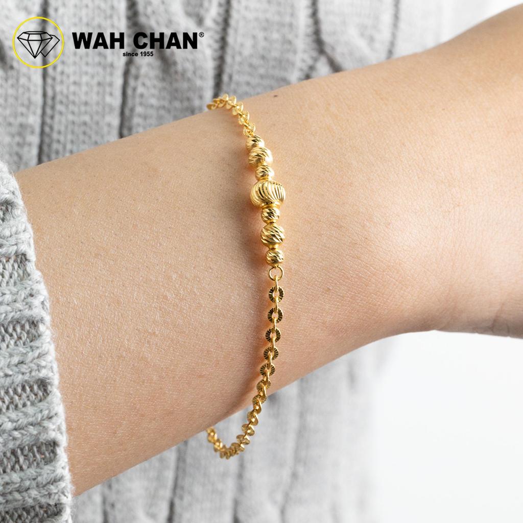 WAH CHAN 916 Gold Bracelet - Rantai Tangan Matahari Boba OSB1349 - Image 5
