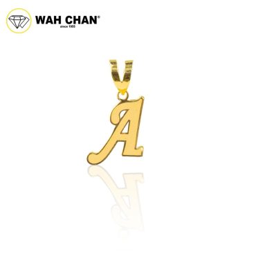 WAH CHAN 916 Gold Pendant - Alphabet Initial ABC OSP1382