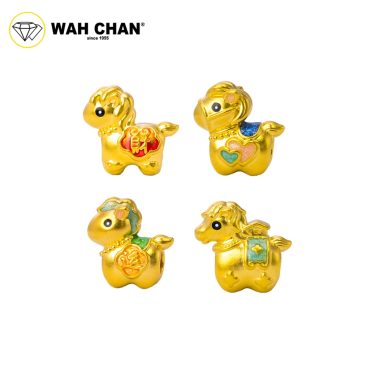 WAH CHAN 999 Gold Pendant - Horse Year Pendant Collection