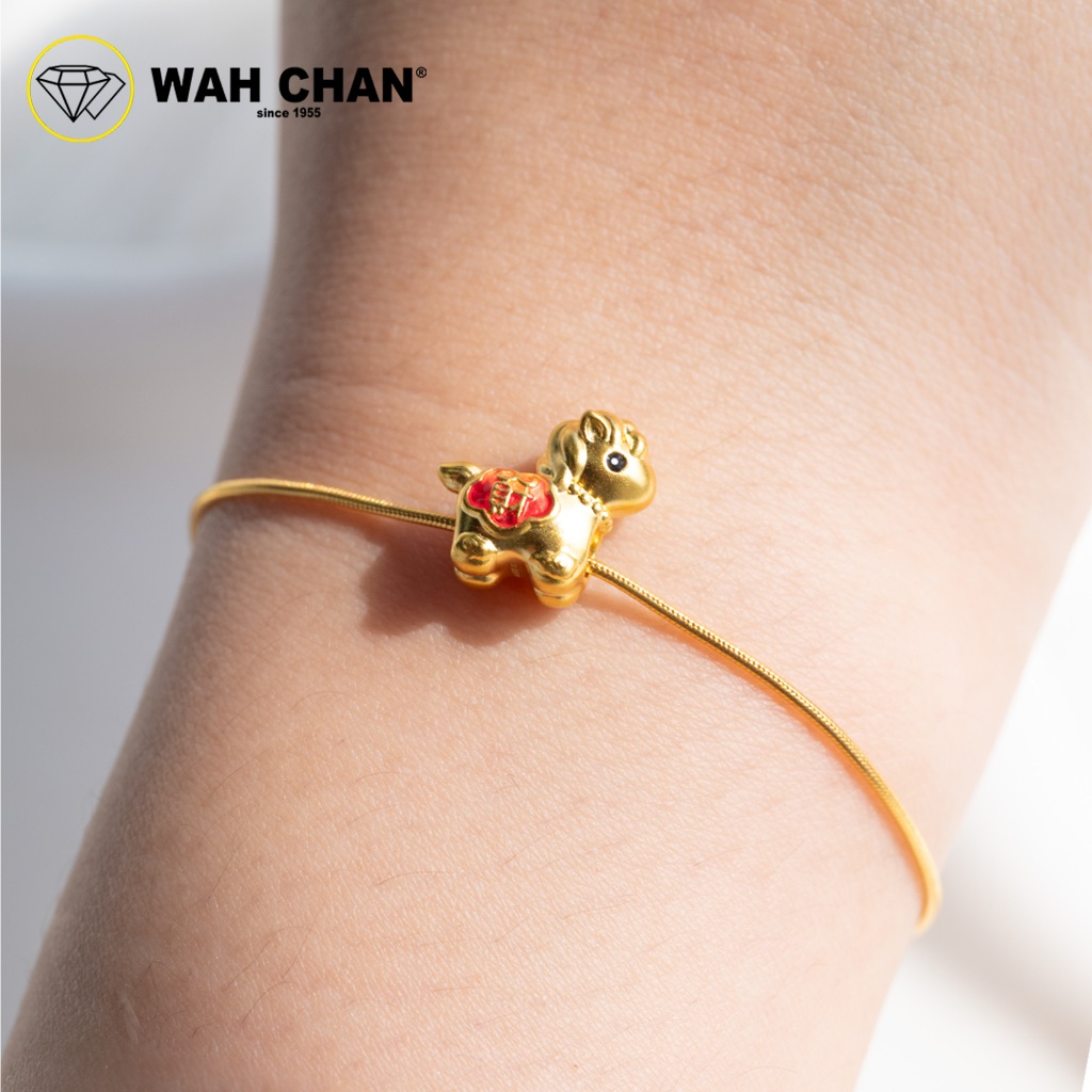WAH CHAN 999 Gold Pendant - Horse Year Pendant Collection - Image 2