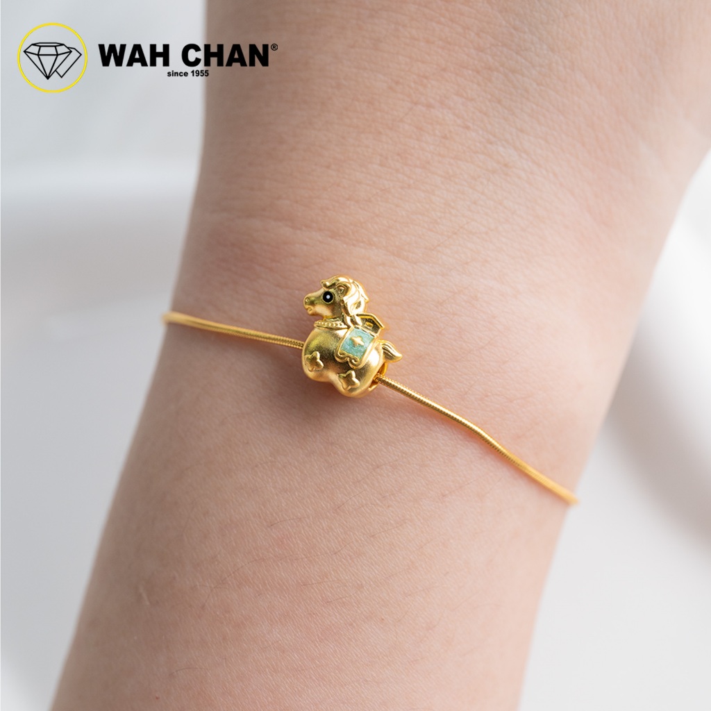 WAH CHAN 999 Gold Pendant - Horse Year Pendant Collection - Image 5