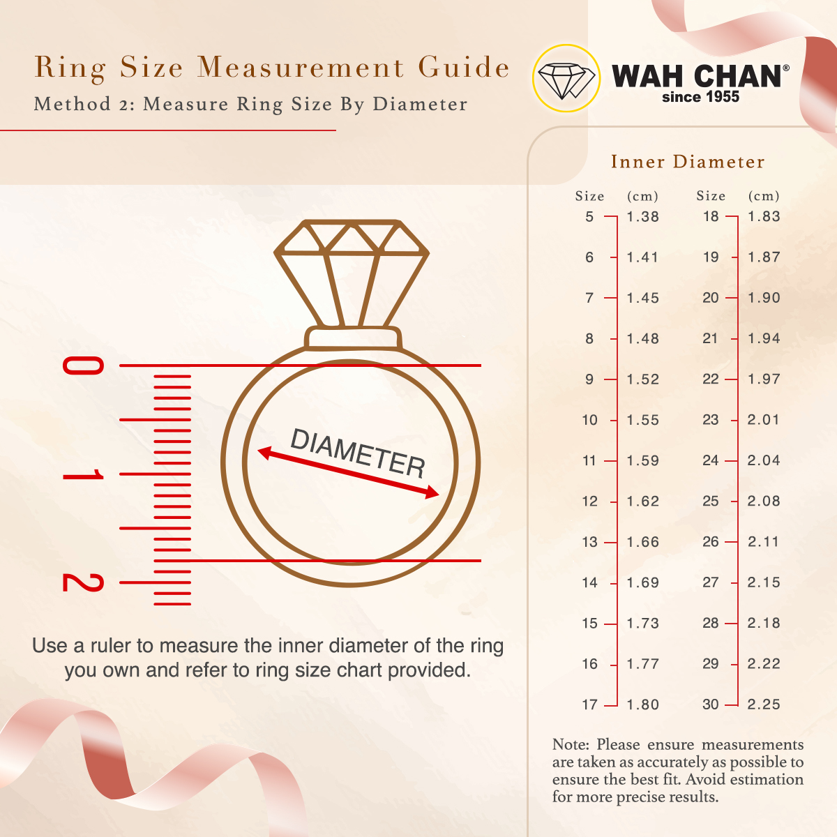 Wah Chan 585/14K Gold Ring - Cincin Zirconia R1004 - Image 3