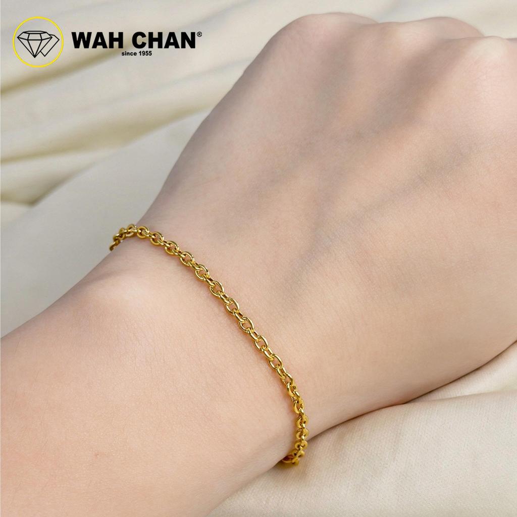 WAH CHAN 916 Gold Bracelet - Rantai Tangan Sauh Mini OSB1351 - Image 5