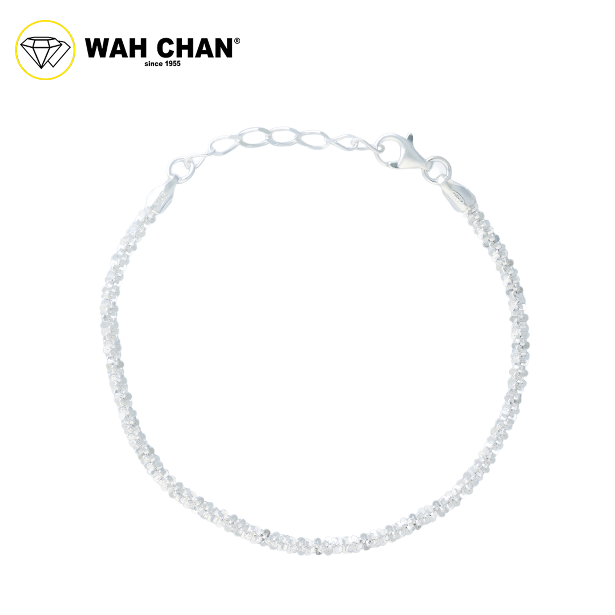 WAH CHAN S925 ITALIAN Silver Bracelet - Rock Chain N2B00001 - Image 6