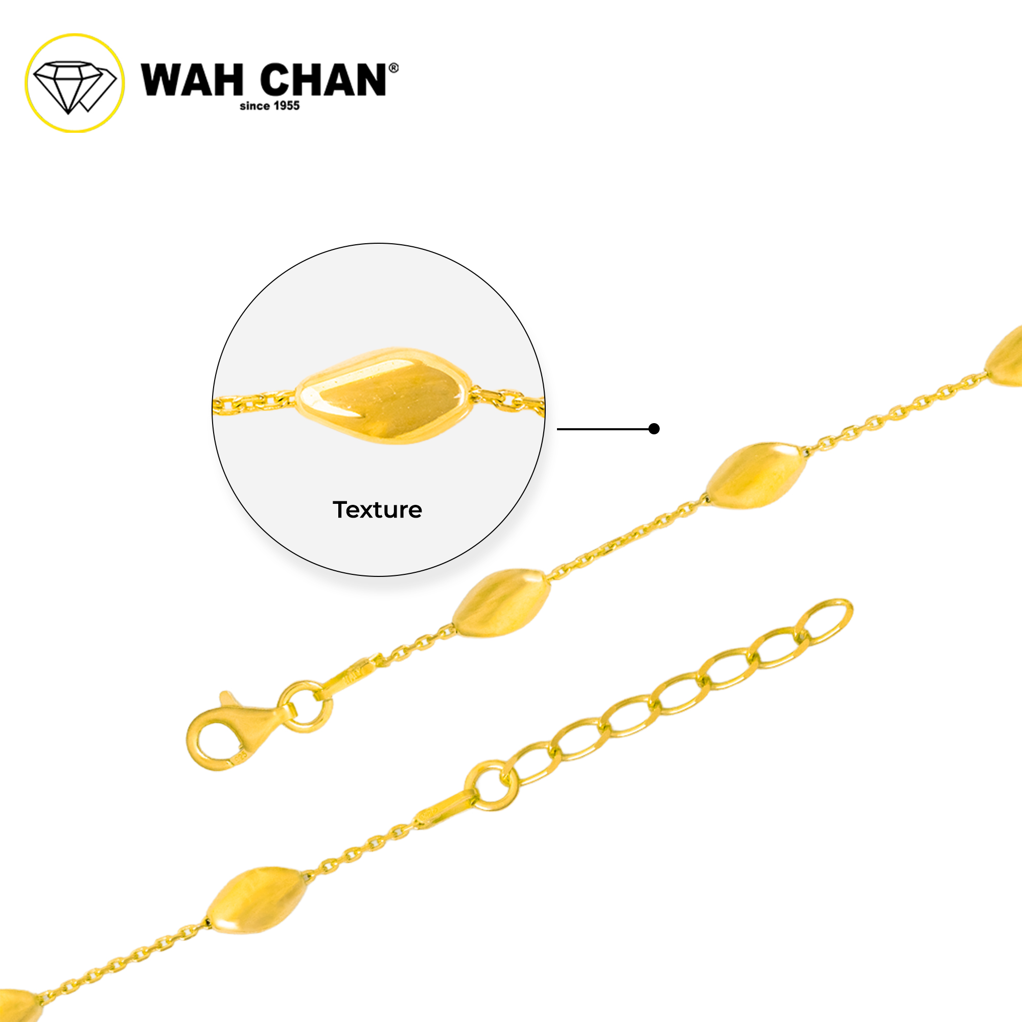 WAH CHAN S925 ITALIAN Silver Bracelet - Diamond Cut Cable N2B00012 - Image 2