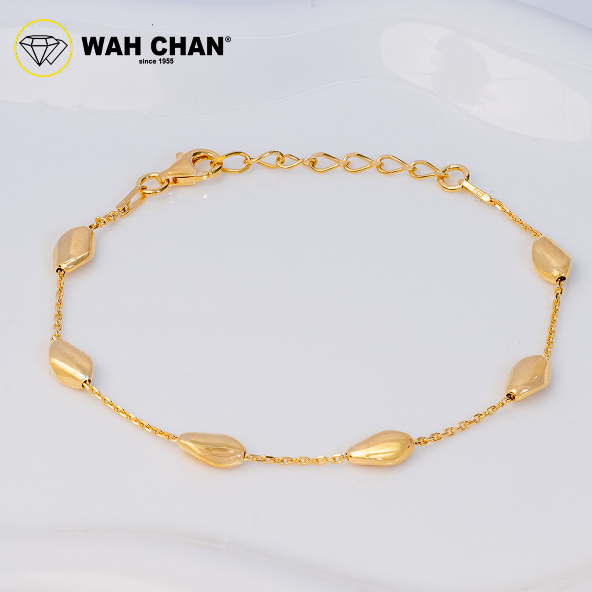WAH CHAN S925 ITALIAN Silver Bracelet - Diamond Cut Cable N2B00012 - Image 4