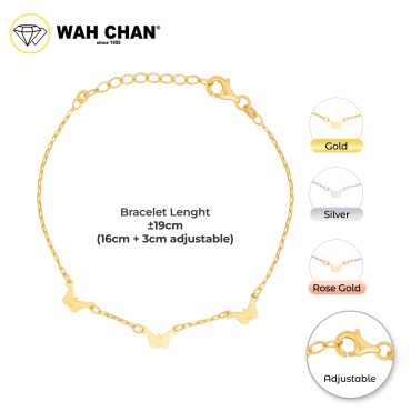 WAH CHAN S925 ITALIAN Silver Bracelet - Butterfly Link NSBLV012